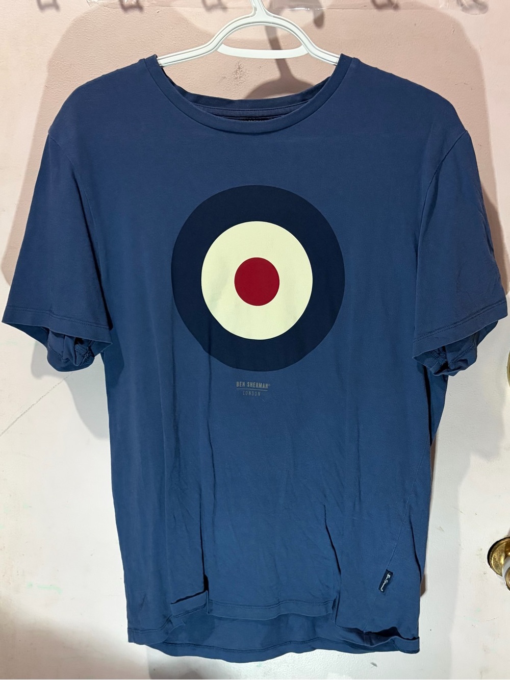 Ben Sherman Blue Crewneck Short-Sleeve Tee with Target Graphic